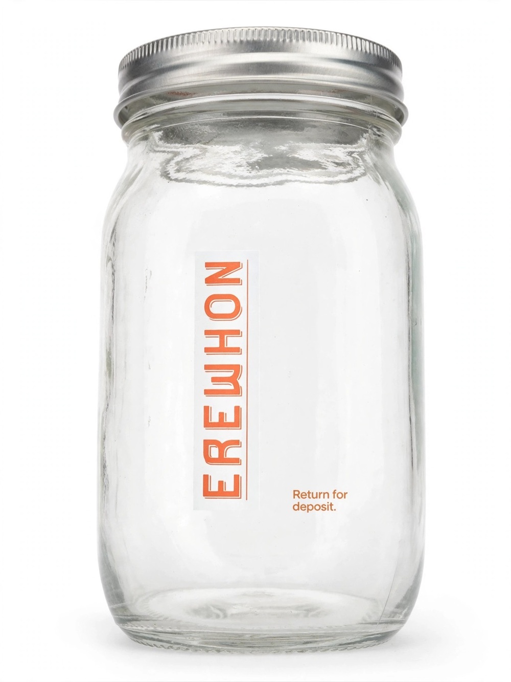 Clear Mason Jar with Silver Lid - 16 oz